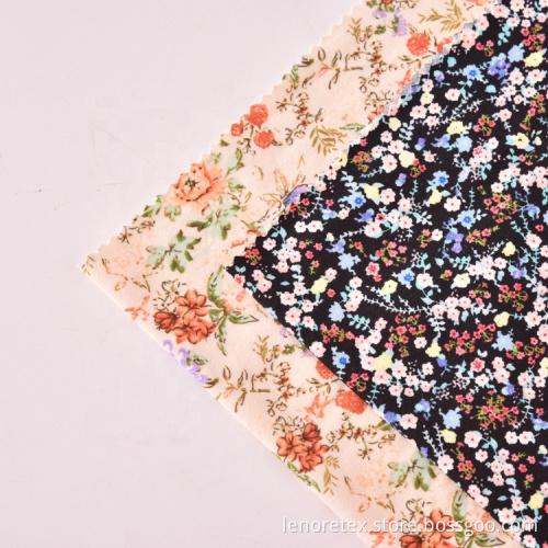Stretch Polyester Sticka Dty Brushed Print Jersey Fabric